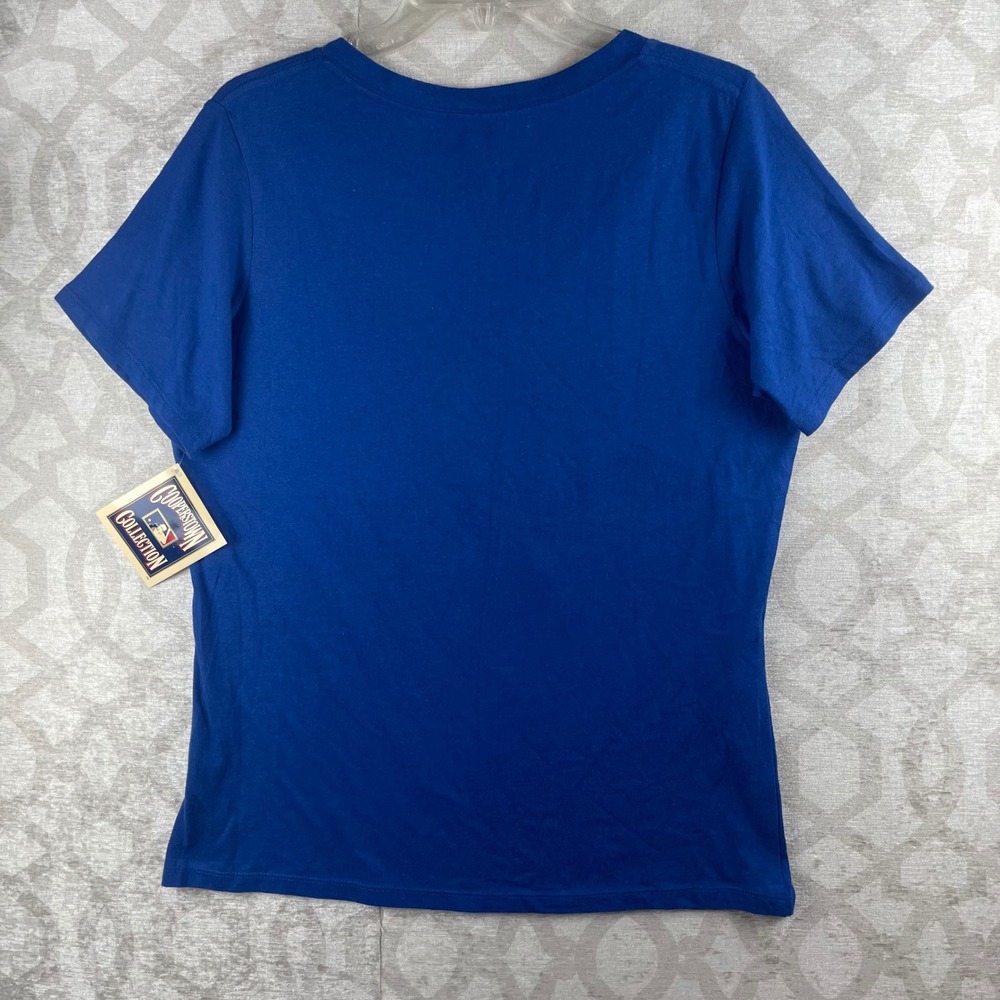 New Era Cooperstown Collection Women XL Blue NWT Distressed Cubs Graphic Tee MLB - Picture 9 of 9